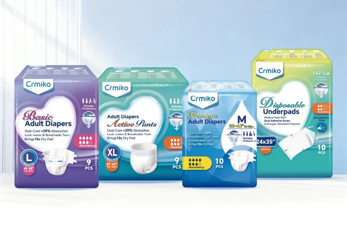 Balanced adult care product tier for mainstream retail and care institutions